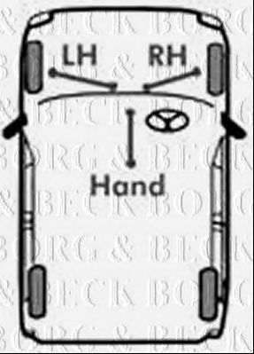 BORG & BECK bkb2476 -  Трос, стояночная тормозная система